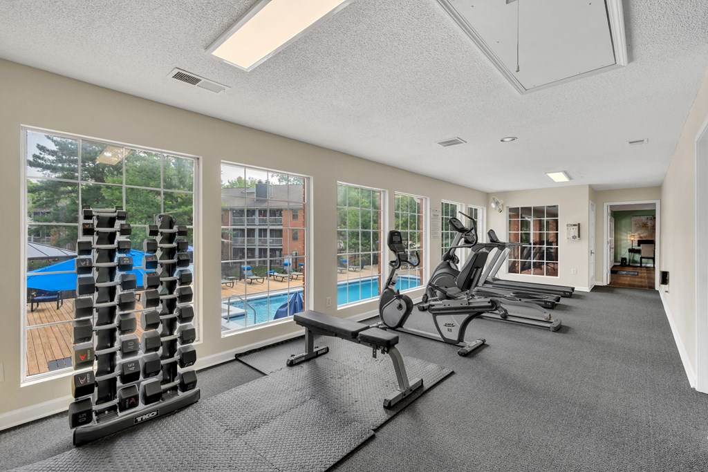 the gym at the preserve apartments